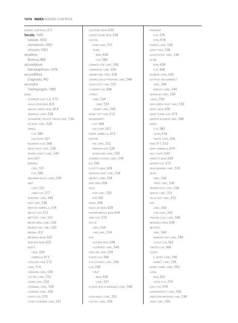 The accepted scientific names of native or naturalized members of ...