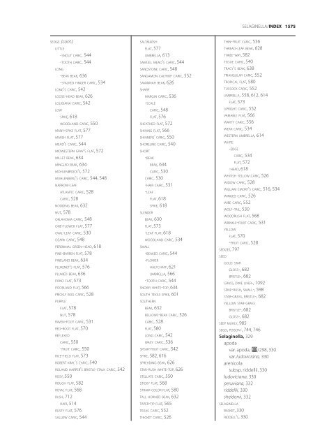 The accepted scientific names of native or naturalized members of ...