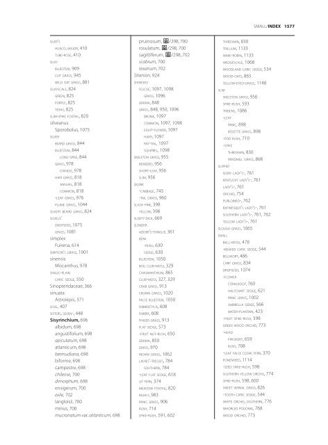 The accepted scientific names of native or naturalized members of ...