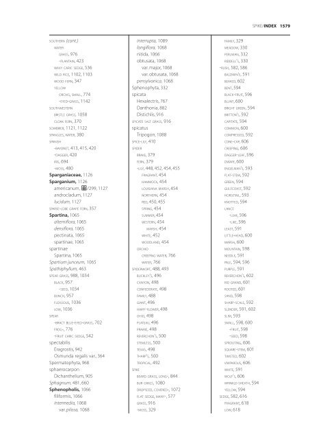 The accepted scientific names of native or naturalized members of ...