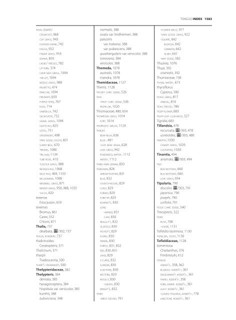 The accepted scientific names of native or naturalized members of ...