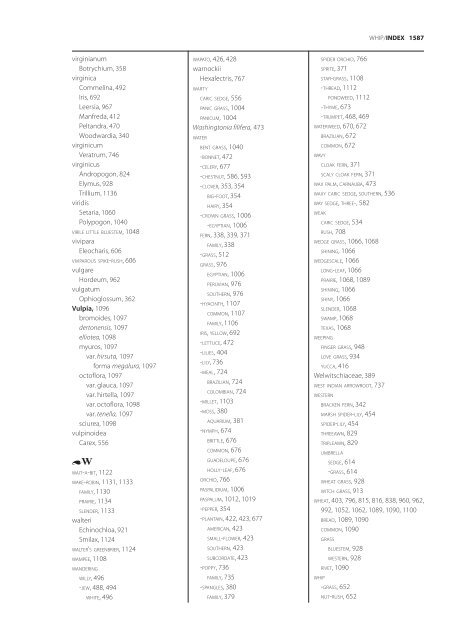 The accepted scientific names of native or naturalized members of ...