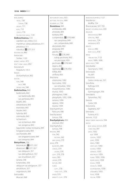 The accepted scientific names of native or naturalized members of ...