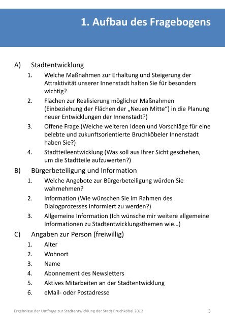 3. Ergebnisse Teil A - Stadt Bruchköbel