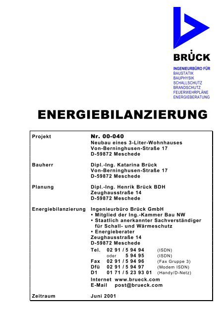ENERGIEBILANZIERUNG - www . brueck . com