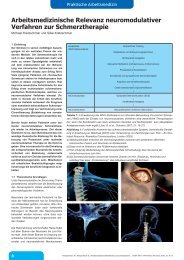 Arbeitsmedizinische Relevanz neuromodulativer Verfahren zur ...