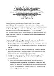 Einstellung von Bewerberinnen und Bewerbern für den Einstieg in ...