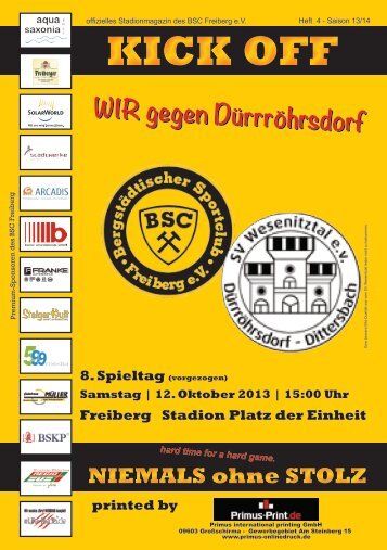 Programmheft - BSC Freiberg