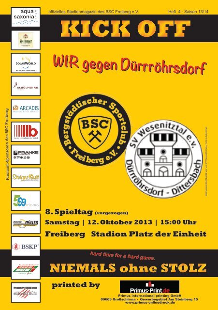 Programmheft - BSC Freiberg