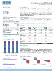 Shree Bhawani Paper Mills Limited - BSE