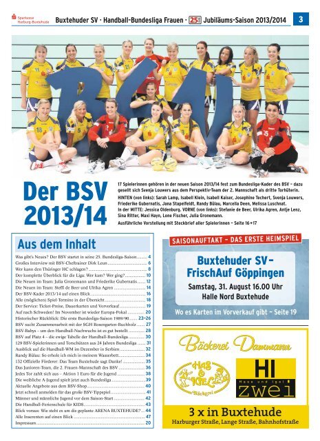 Jubiläums-Saison 2013/2014 - Buxtehuder SV