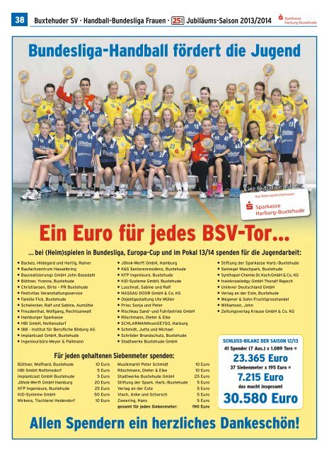 Jubiläums-Saison 2013/2014 - Buxtehuder SV
