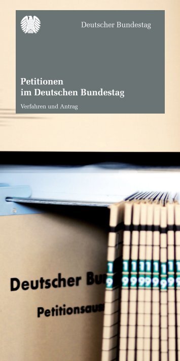 Petitionen im Deutschen Bundestag - Deutscher Bundestag