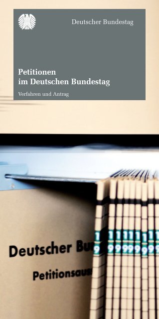 Petitionen im Deutschen Bundestag - Deutscher Bundestag