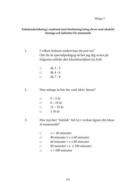 Hur matematiska förmågor uttrycks och tas om hand i en pedagogisk ...