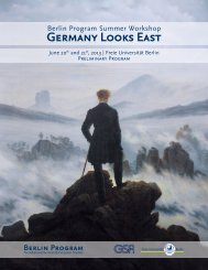 Germany Looks East Berlin Program