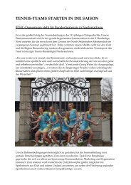 Artikel Clubzeitung_Tennis Teams starten in Saison