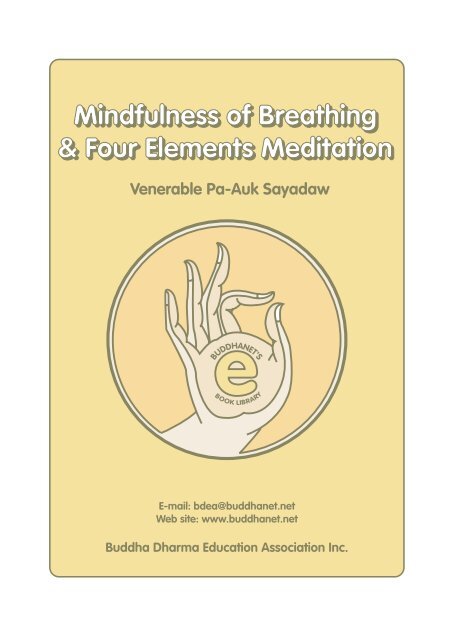 Mindfulness of Breathing & Four Elements Meditation - BuddhaNet