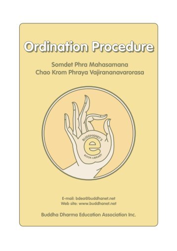 Ordination Procedure - BuddhaNet