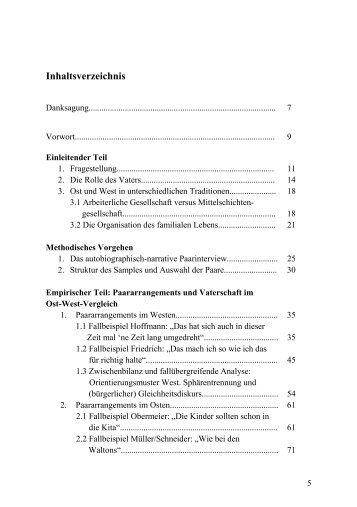 Inhaltsverzeichnis - Verlag Barbara Budrich