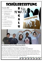 Schülerzeitung BuGaLu 06 November 2013 [PDF, 2.00 MB