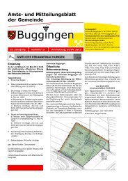 Amts- und Mitteilungsblatt der Gemeinde - Buggingen