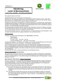 Händlertag Land- & Baumaschinen 2008 - Einladung - BuFa-MOT