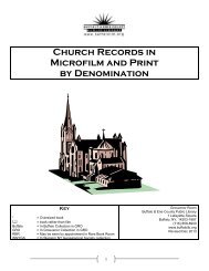 Church Records by Denomination - Buffalo and Erie County Public ...