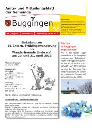 Amts- und Mitteilungsblatt der Gemeinde - Buggingen