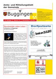 Amts- und Mitteilungsblatt der Gemeinde - Buggingen