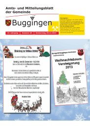 Amts- und Mitteilungsblatt der Gemeinde - Buggingen