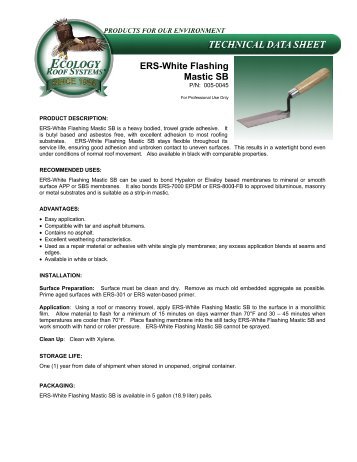 ERS-W White Fla Mas ashing stic SB - BuildSite.com