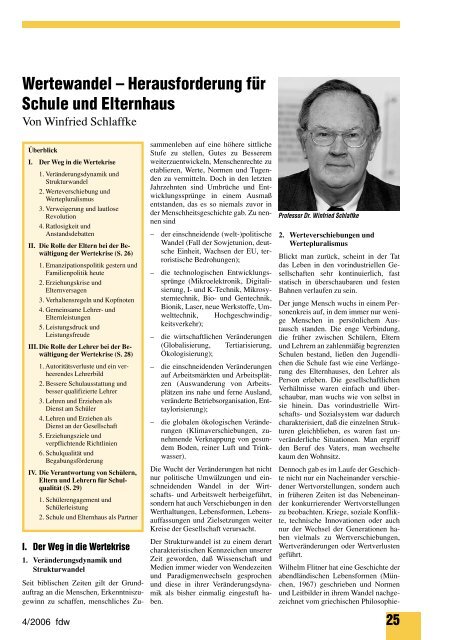 fdw Nr. 4 Dezember 2006 - Bund Freiheit der Wissenschaft eV