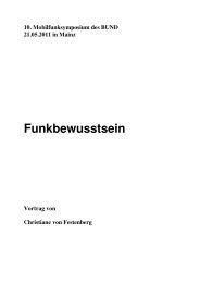 Christiane von Festenberg: Funkbewusstsein