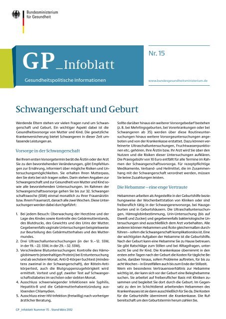GP_Infoblatt - Bundesministerium für Gesundheit