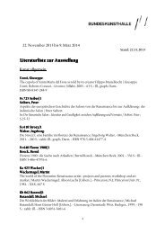 Literaturliste zur Ausstellung Literaturliste zur Ausstellung