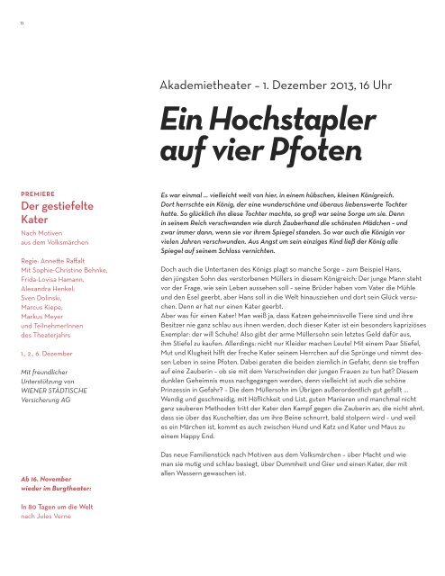 Als PDF downloaden Wiener Staatsoper: Prolog Dezember 2013