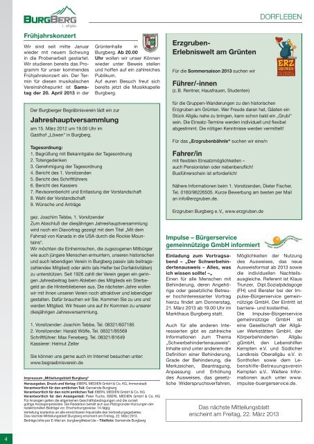 MitteilungsblAtt - Burgberg