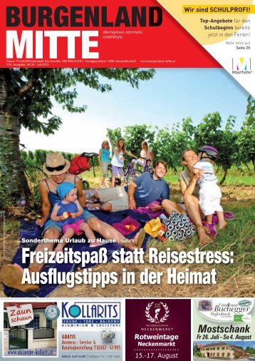 Freizeitspaß statt Reisestress: ausflugstipps in ... - Burgenland Mitte