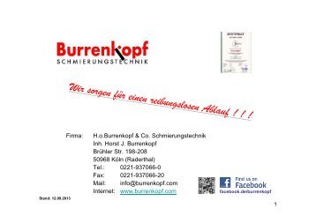 Firmenpräsentation - Ho Burrenkopf & Co