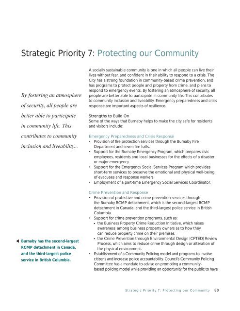 Burnaby Social Sustainability Strategy - City of Burnaby