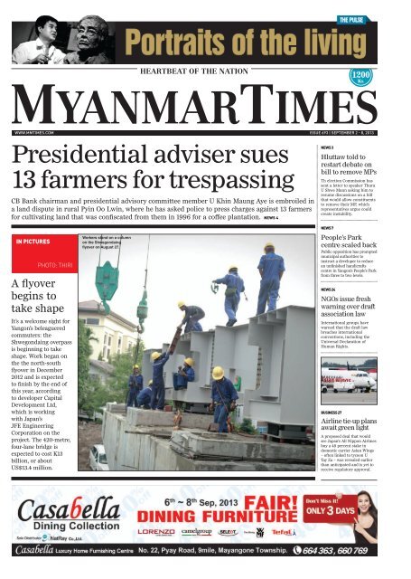 Presidential adviser sues 13 farmers for trespassing - Online Burma ...