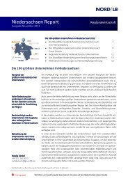 Die 100 größten Unternehmen in Niedersachsen 2012 - Business-On