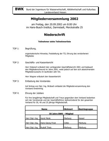 Mitgliederversammlung 2002