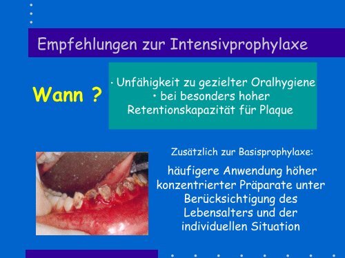 Grundlagen primärer Prävention oraler Krankheiten Das behinderte ...