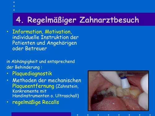 Grundlagen primärer Prävention oraler Krankheiten Das behinderte ...