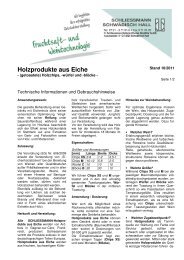 Holzprodukte aus Eiche - C. Schliessmann Kellerei-Chemie GmbH ...