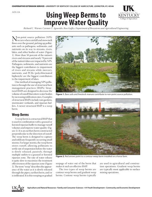 AEN-114: Using Weep Berms to Improve Water Quality