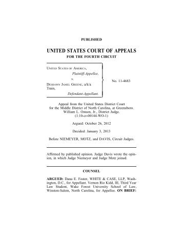 U.S. v. Greene - Court of Appeals - 4th Circuit