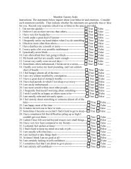 Manifest Anxiety Scale